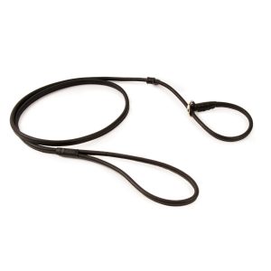 Smyczka ringówka 5mm S czarna dł 120 cm