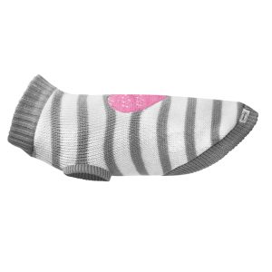 Sweterek serce szare 25-27/32-35 cm XS