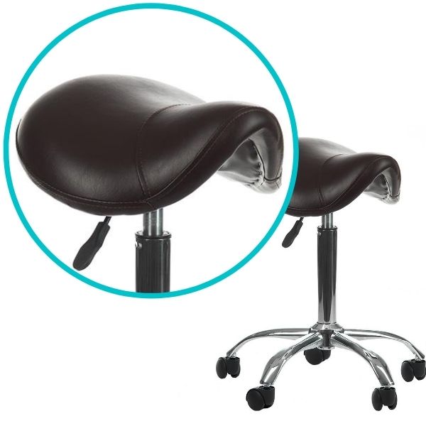 Krzesło/Hocker obrotowy BD-9909 brąz nr 58