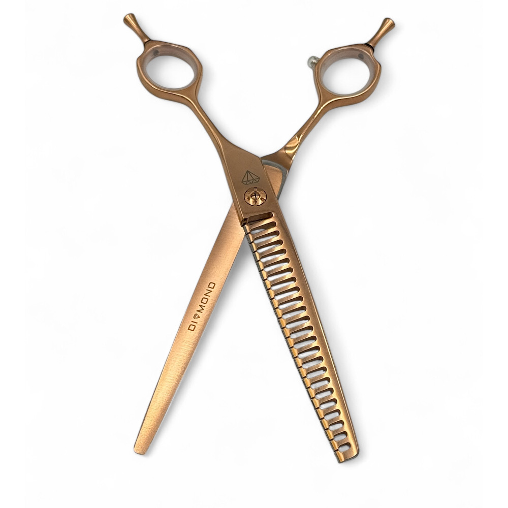 Nożyczki degażowe Chunkers Diamond Scissors Gold 7,5" 24 zęby – zdjęcie 2