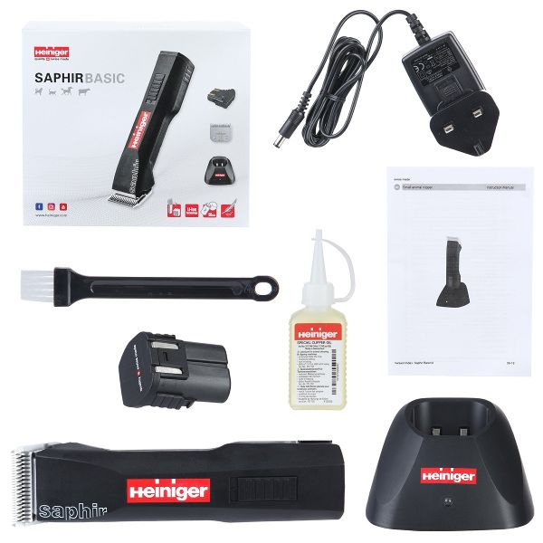 Maszynka Heiniger Saphir Basic Black z ostrzem nr 10 i 1 baterią – zdjęcie 7