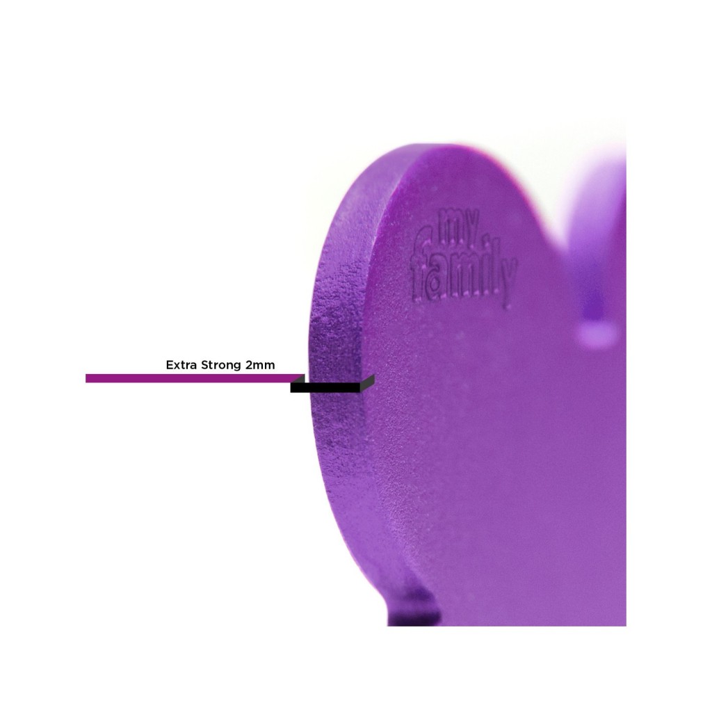 Zawieszka MyFamily Basic Aluminium serce fiolet GRAWER – zdjęcie 2