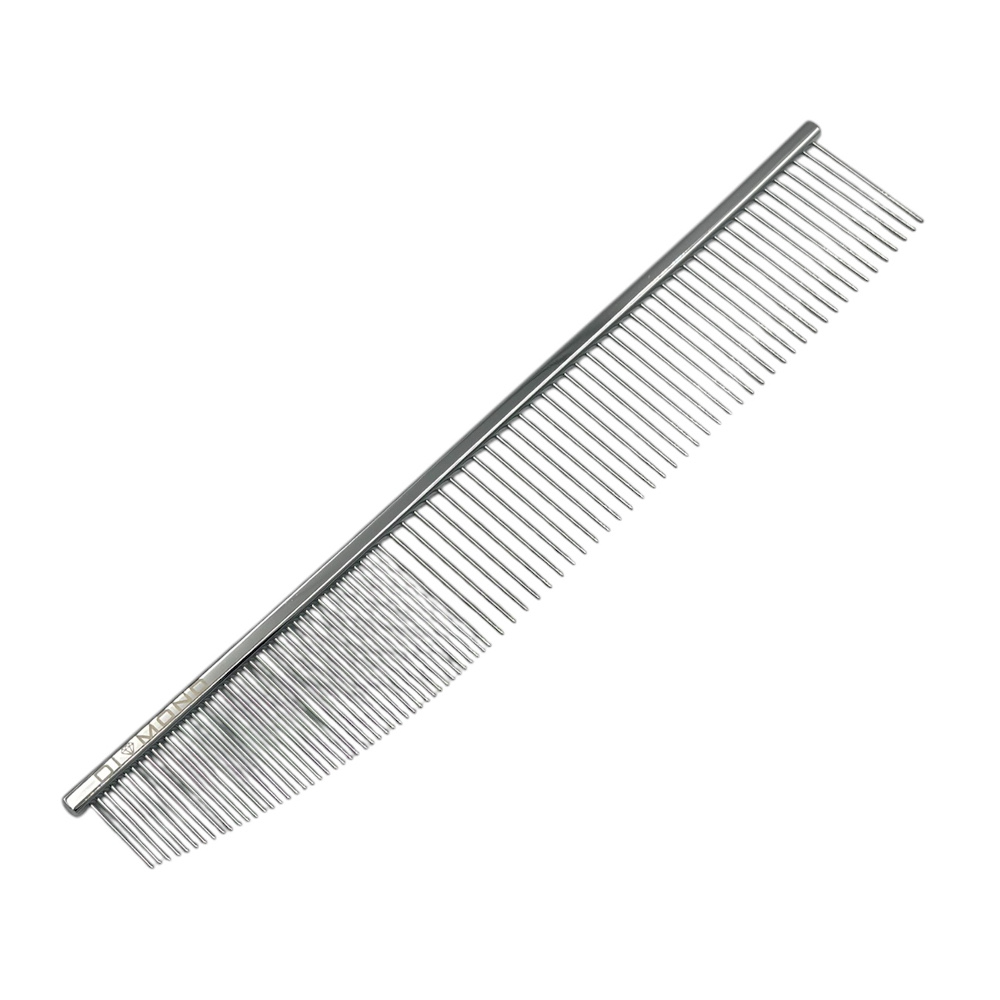 Diamond grzebień ścięty srebrny 22 cm
