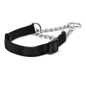 Obroża zaciskowa dla psa czarna 32-50 cm