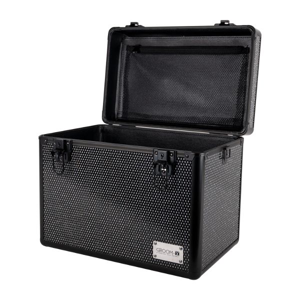 Kufer groomerski walizka glamour brokatowa Groom-X Caviar Czarna – zdjęcie 4