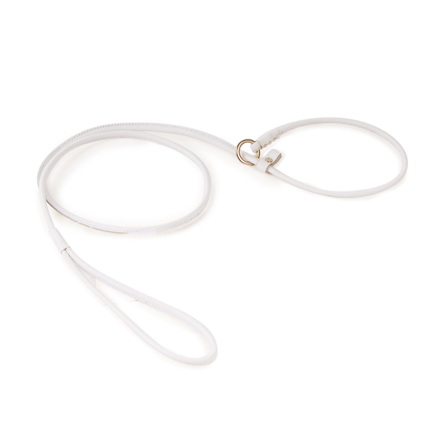 Smyczka ringówka 5mm S biała dł 120cm
