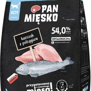 Karma sucha dla kota kurczak pstrąg 400g kulki rozmiar S