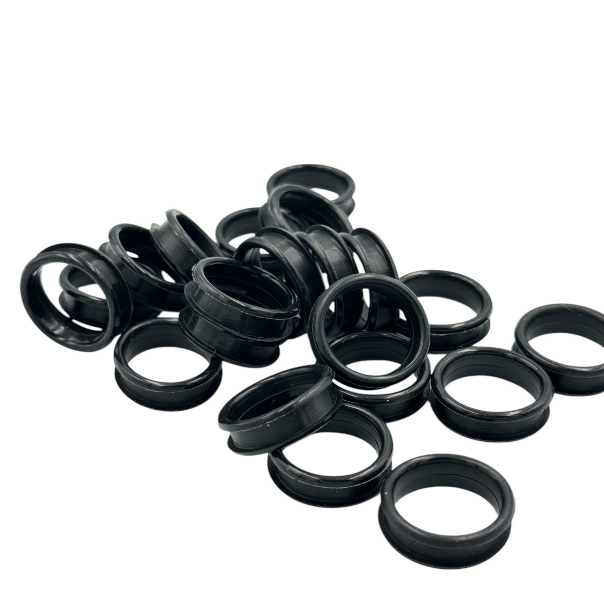 Ringi silikonowe Jargem czarny 18 mm – zdjęcie 4