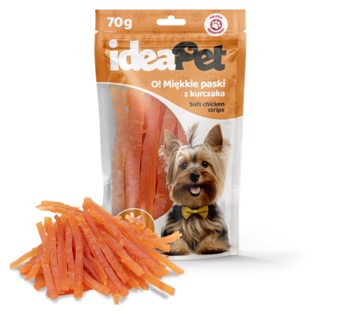 IdeaPet O! Paski z kurczaka miękkie 70g