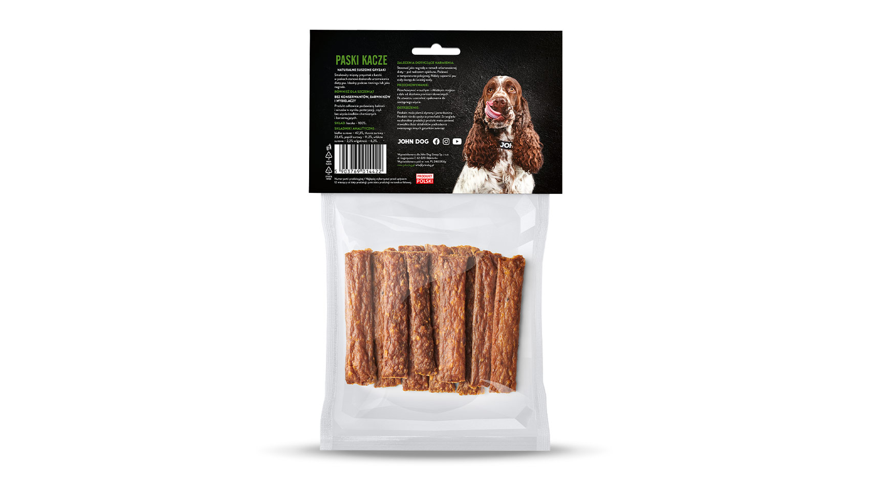 John Dog gryzaki naturalne paski kacze 150g – zdjęcie 2