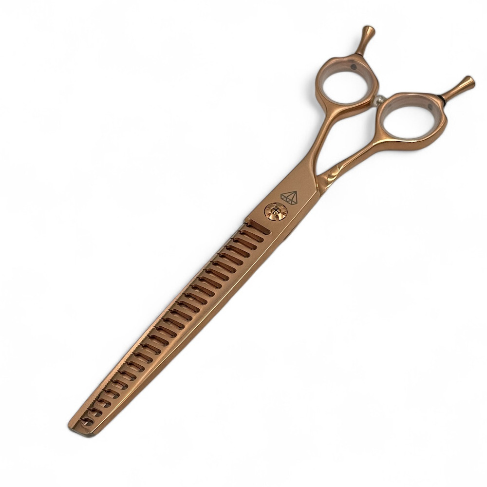 Nożyczki degażowe Chunkers Diamond Scissors Gold 7,5" 24 zęby – zdjęcie 3