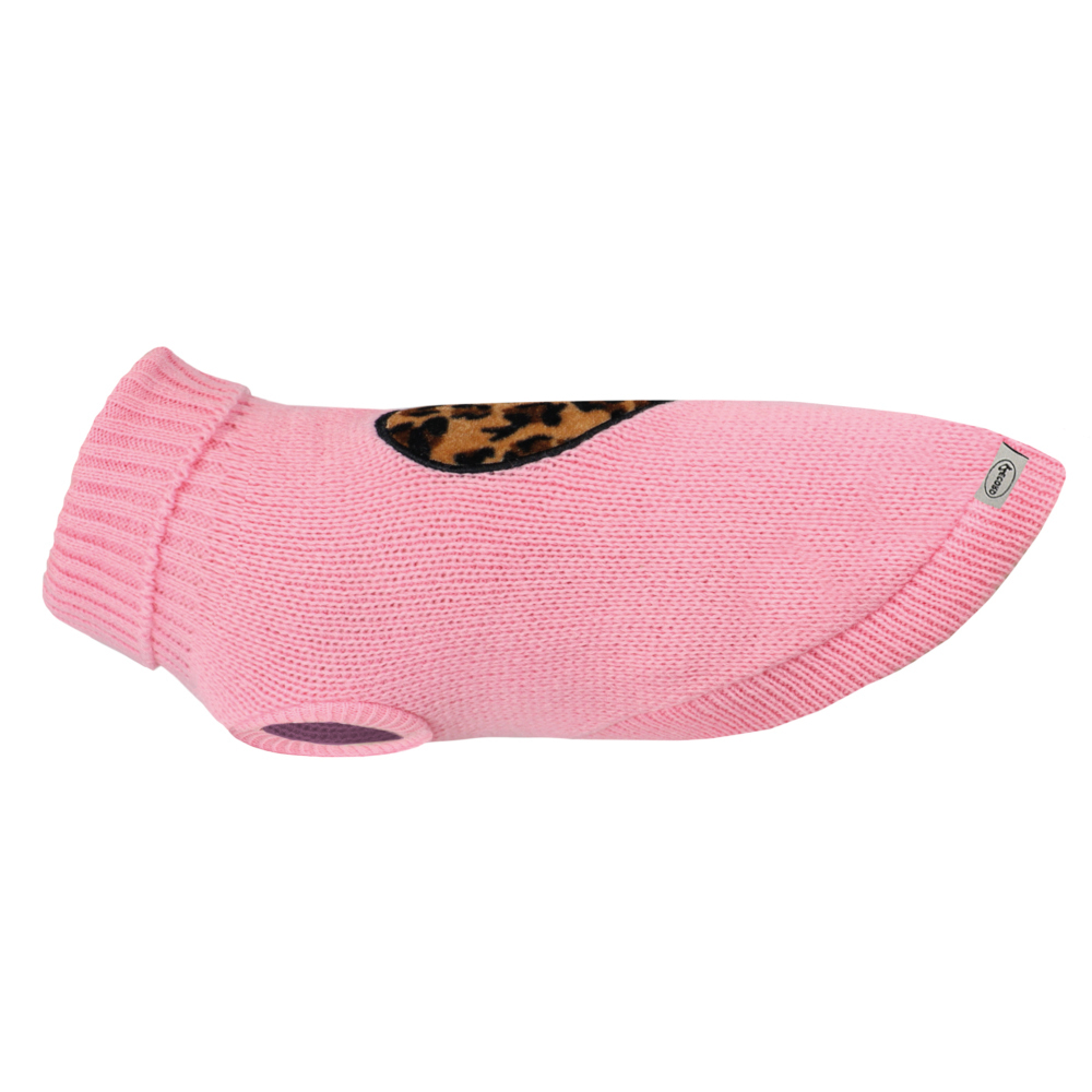 Sweterek serduszko róż S 35 cm – zdjęcie 4