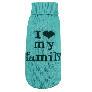 Sweterek I Love My Family zieleń 2XS 25 cm
