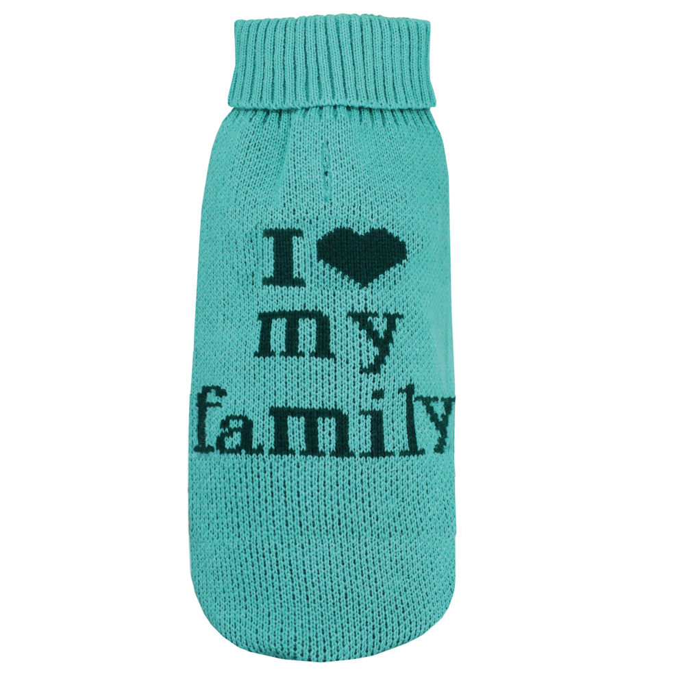 Sweterek I Love My Family zieleń 2XS 25 cm