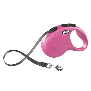 Smycz Flexi Classic 5 m taśma S max 15 kg różowa