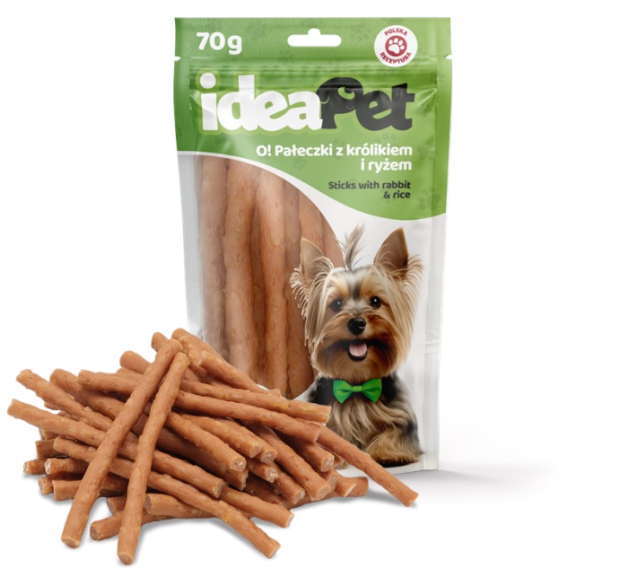 IdeaPet O! Pałeczki z królikiem i ryżem 70g