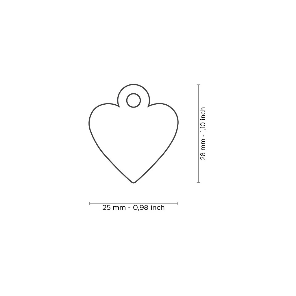Zawieszka MyFamily Basic Chrome serce M – zdjęcie 2