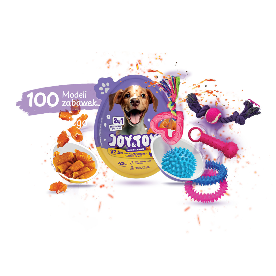 Niespodzianka Joy&Toy dla psa przekąska o smaku kurczaka – zdjęcie 2