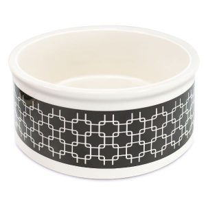 Miska ceramiczna czarno biała L 1,54 L