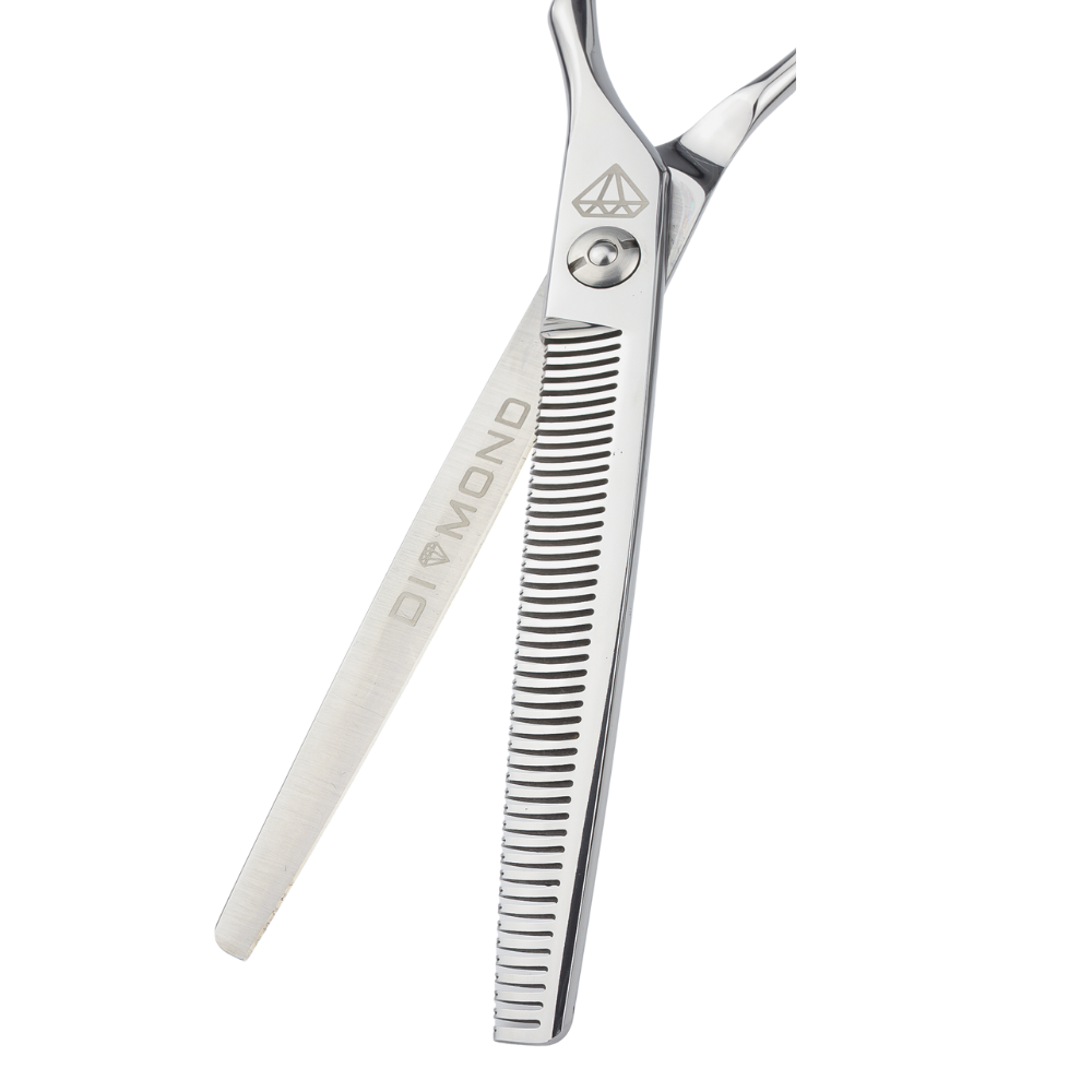 Diamond Scissors Thinners 6.5" 45T – degażówki groomerskie ze stali 440C – zdjęcie 5
