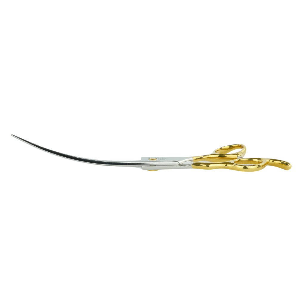 Nożyczki gięte Diamond Scissors Gold 8" – zdjęcie 2