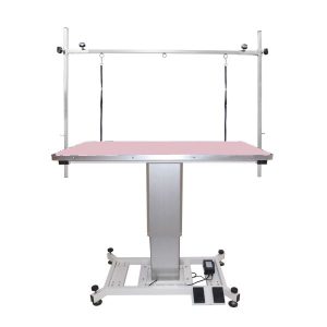 Elektryczny stół groomerski N-150 110x60 różowy