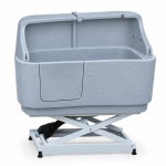 Szara wanna groomerska Brofa H-112 z elektrycznym podnośnikiem, drzwiczkami i osłoną tylną